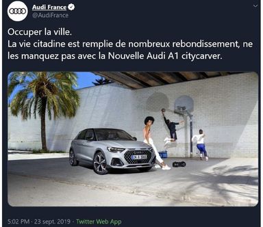 Une pub Audi vante la liberté d'occuper la ville